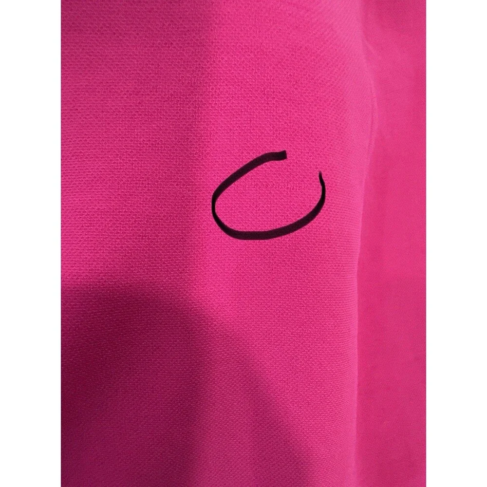Adrianna Papell Bright Pink Midi Dress 8 Sleeveless Overlay Lace Strap Cocktail - Picture 9 of 10